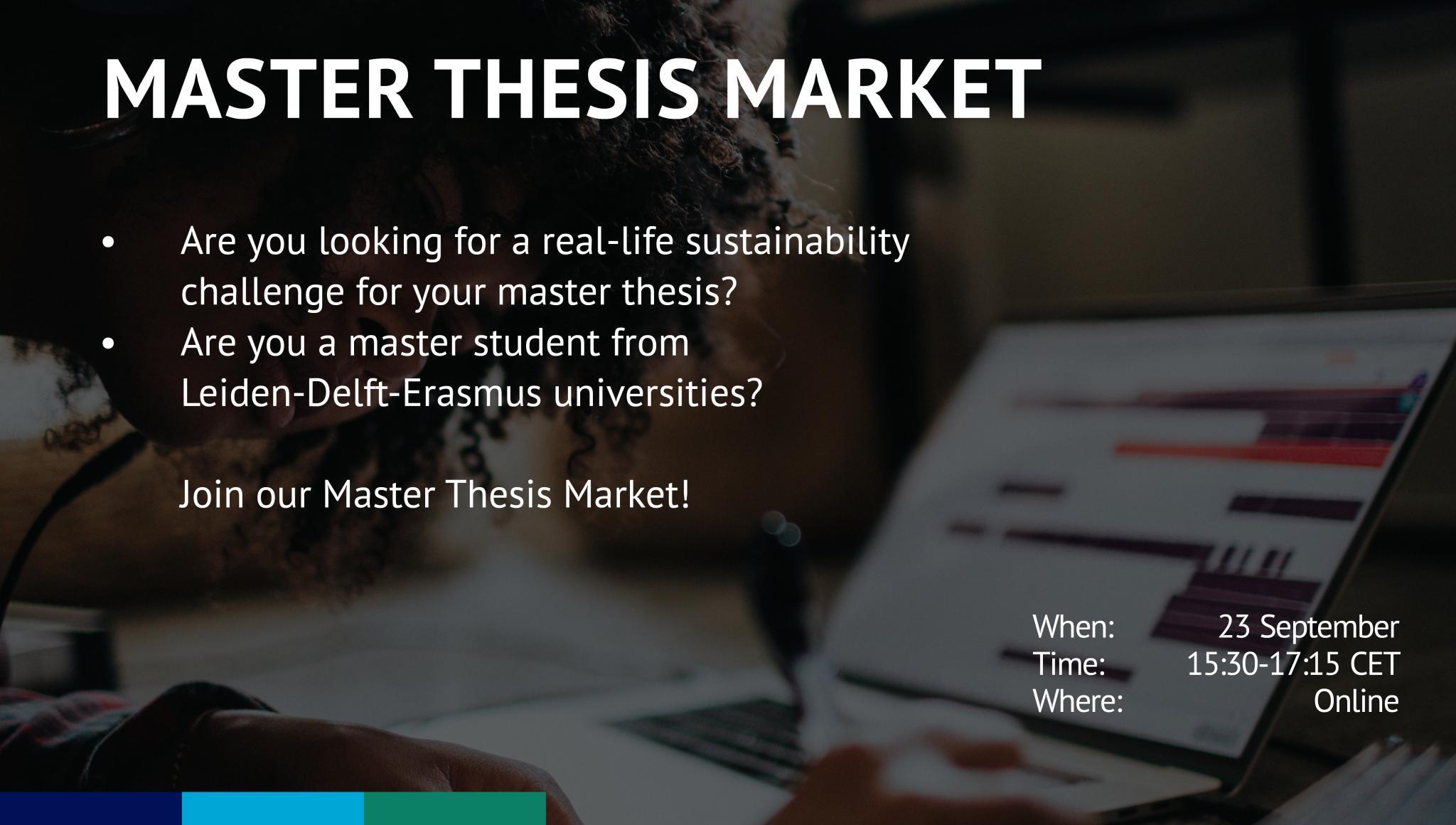 master thesis market leiden delft erasmus sustainability