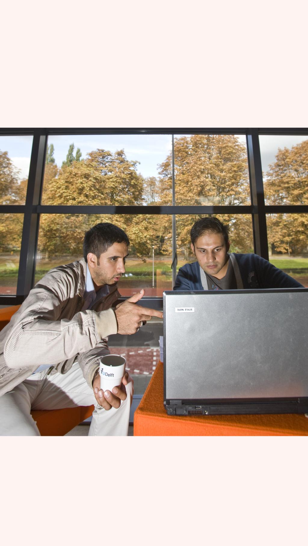 studenten met laptop