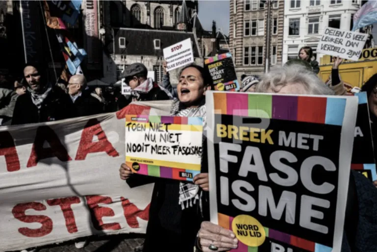 Landelijke demonstratie tegen fascisme, kapitalisme, de normalisering van racisme en de ontkenning van genocide