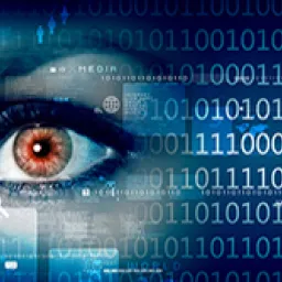 oog met digitale tekens